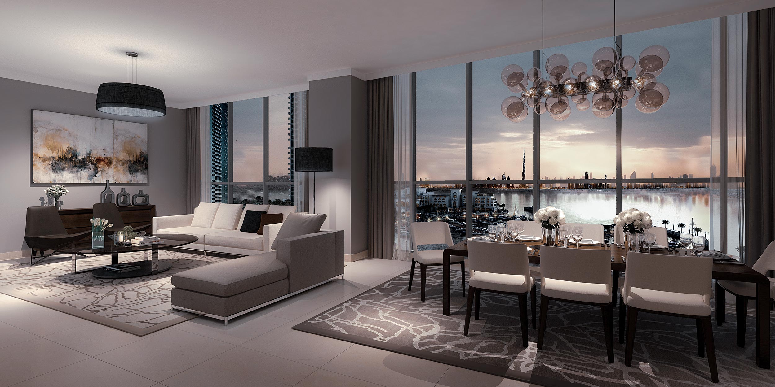 Dubai Creek Residences - Living Room