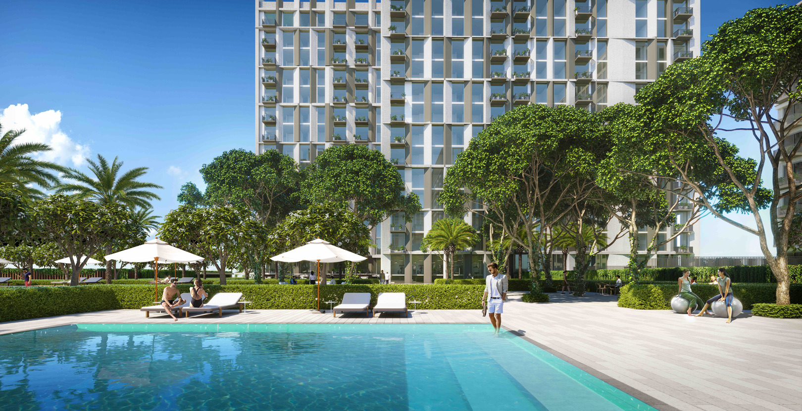 Dubai Hills Estate - Collective 2.0, вид на бассейн